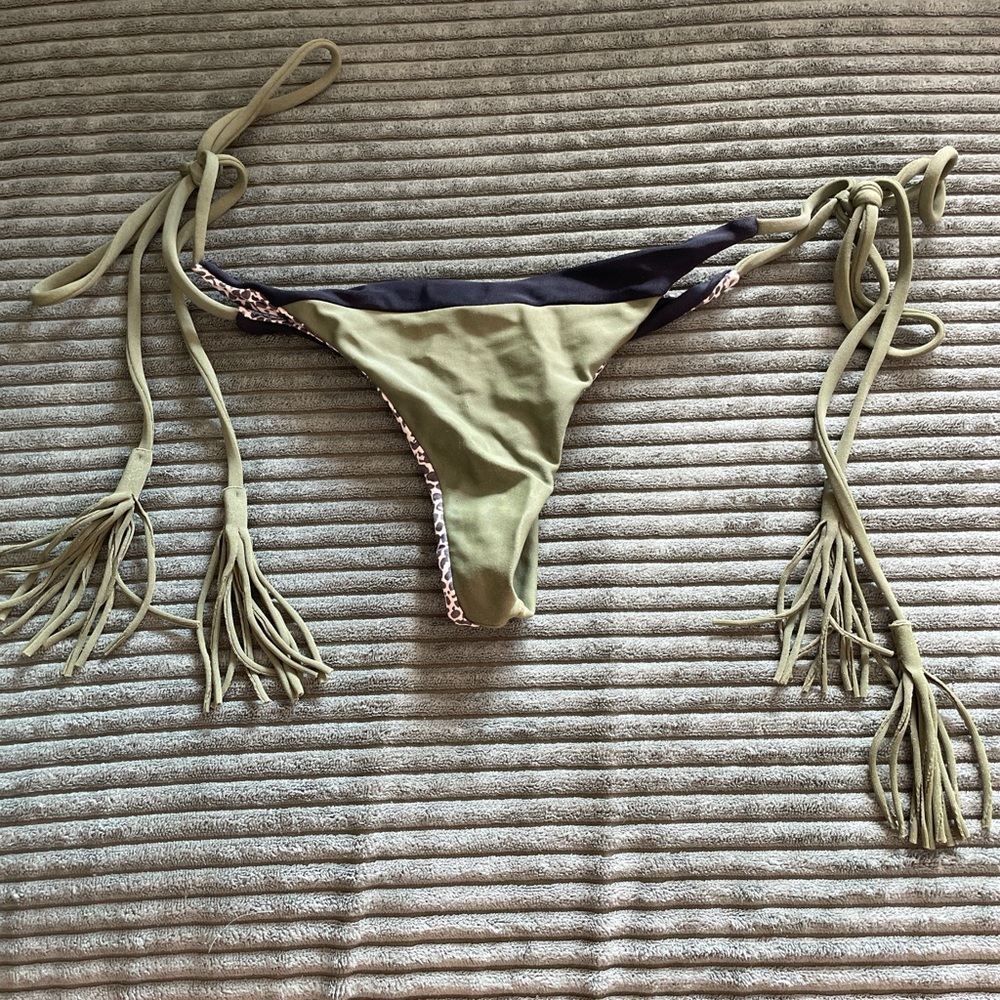 Acacia Swimwear Olive and Black Bikini Bottom